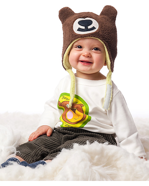 FlapJackKids Cappello Invernale Reversibile Anti-UV SPF 50+, Rana+Orso - 100% pile Cappelli Invernali