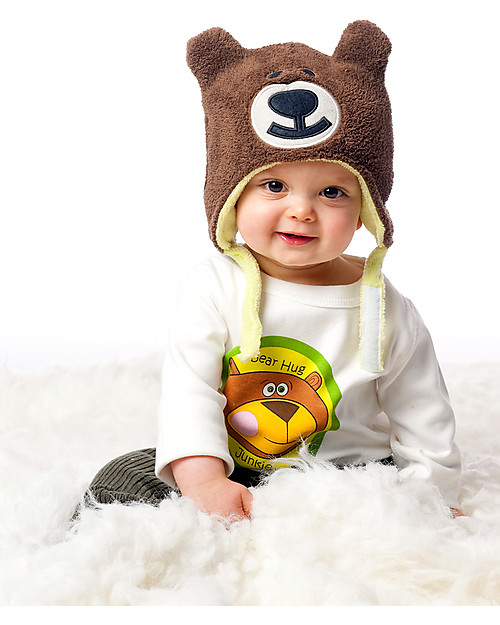 FlapJackKids Cappello Invernale Reversibile Anti-UV SPF 50+, Rana+Orso - 100% pile Cappelli Invernali