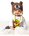 FlapJackKids Cappello Invernale Reversibile Anti-UV SPF 50+, Rana+Orso - 100% pile Cappelli Invernali