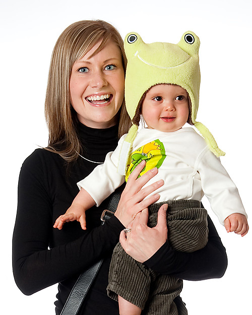FlapJackKids Cappello Invernale Reversibile Anti-UV SPF 50+, Rana+Orso - 100% pile Cappelli Invernali