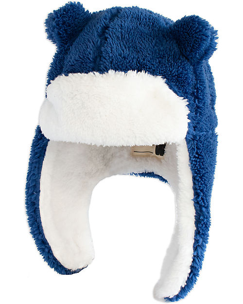 FlapJackKids Cappello Invernale Trapper - con Orecchie - Navy - Morbido Tessuto Sherpa Cappelli Invernali