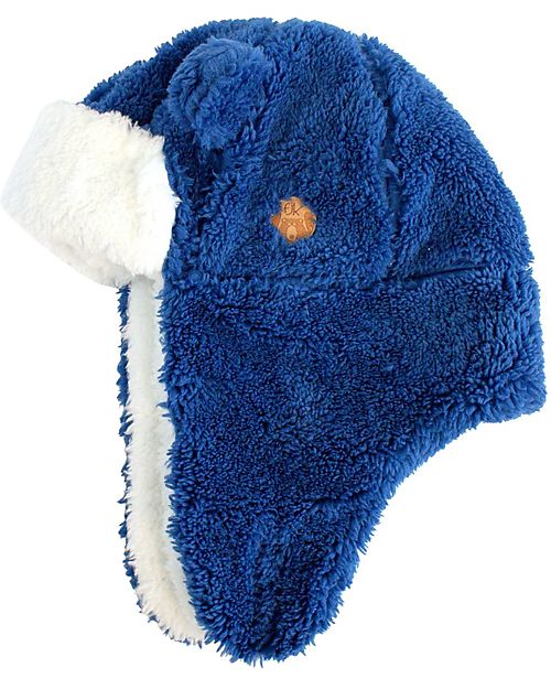 FlapJackKids Cappello Invernale Trapper - con Orecchie - Navy - Morbido Tessuto Sherpa Cappelli Invernali