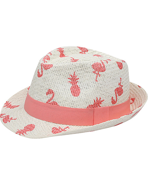FlapJackKids Cappello Modello Fedora - Fenicotteri/Ananas Cappelli Estivi