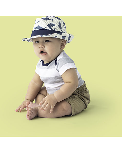 FlapJackKids Cappello Modello Fedora - Squali - New Design Cappelli Estivi