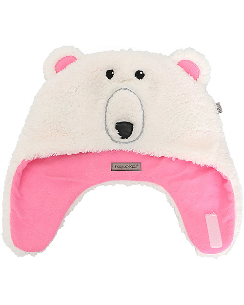 FlapJackKids Cappello Reversibile Tessuto Sherpa - Orso Polare + Occhiali da Sci - Ultra Morbido Cappelli Invernali