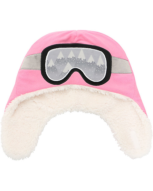 FlapJackKids Cappello Reversibile Tessuto Sherpa - Orso Polare + Occhiali da Sci - Ultra Morbido Cappelli Invernali