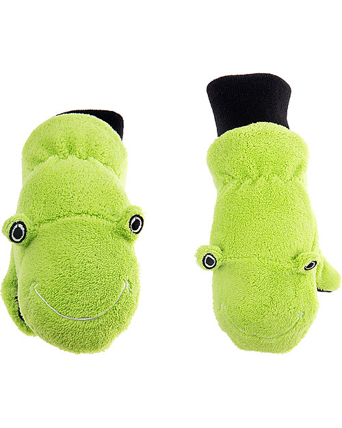 FlapJackKids Guant-pupazzo in pile Rana - bimbi 2-6 anni Cappelli Invernali