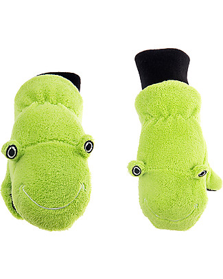 FlapJackKids Guant-pupazzo in pile Rana - bimbi 2-6 anni Cappelli Invernali