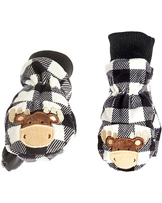 FlapJackKids Guanti-Pupazzo Alce in Caldissimo Pile, 2-6 anni Guanti e Muffole