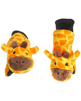 FlapJackKids Guanti-Pupazzo Giraffa in Caldissimo Pile, 2-6 anni Guanti e Muffole