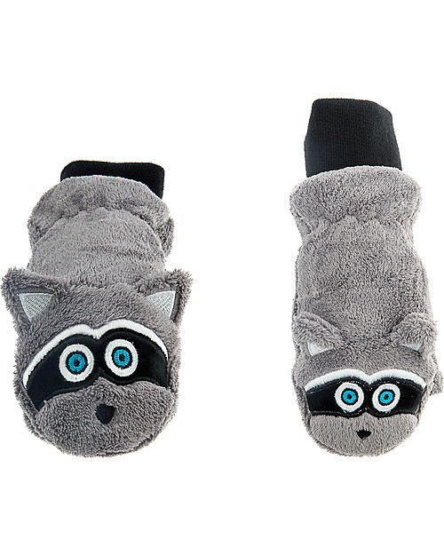 FlapJackKids Guanti-Pupazzo Orsetto Lavatore in Caldissimo Pile, 2-6 anni Guanti