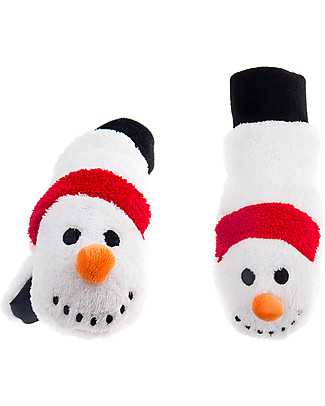 FlapJackKids Guanti-Pupazzo Pupazzo di Neve in Caldissimo Pile , 2-6 anni Guanti