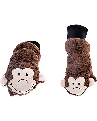 FlapJackKids Guanti-Pupazzo Scimmietta in Caldissimo Pile, 2-6 anni Guanti e Muffole