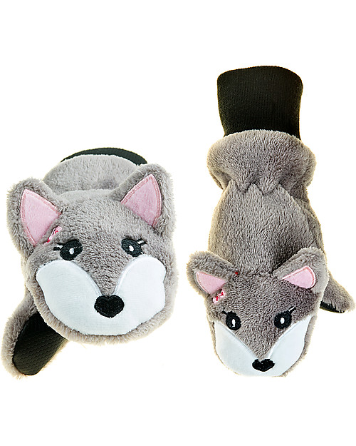 FlapJackKids Guanti-Pupazzo Volpe Artica in Caldissimo Pile, 2-6 anni Guanti