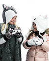 FlapJackKids Guanti-Pupazzo Volpe Artica in Caldissimo Pile, 2-6 anni Guanti