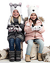 FlapJackKids Guanti-Pupazzo Volpe Artica in Caldissimo Pile, 2-6 anni Guanti