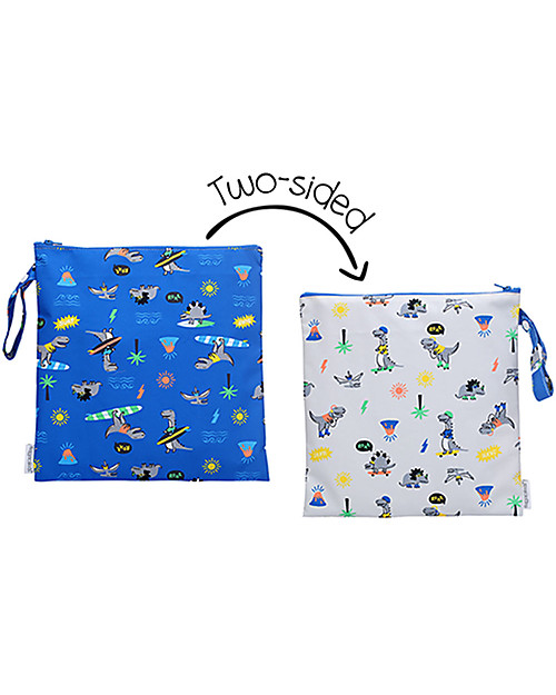 FlapJackKids Pochette Impermeabile Porta Costume - Dino Trousse e Pochette