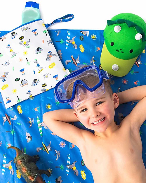 FlapJackKids Pochette Impermeabile Porta Costume - Dino Trousse e Pochette