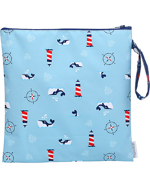 FlapJackKids Pochette Impermeabile Porta Costume - Squalo/Granchio/Navi Trousse e Pochette