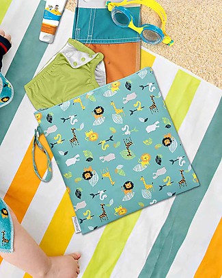 FlapJackKids Pochette Impermeabile Porta Costume - Zoo Trousse & Pochette