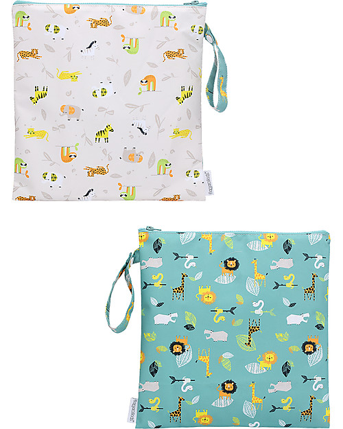 FlapJackKids Pochette Impermeabile Porta Costume - Zoo Trousse e Pochette