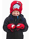FlapJackKids Set Cappello Reversibile Dino + Guanti Dino - Pile Anti-UV SPF 50+ Cappelli Invernali