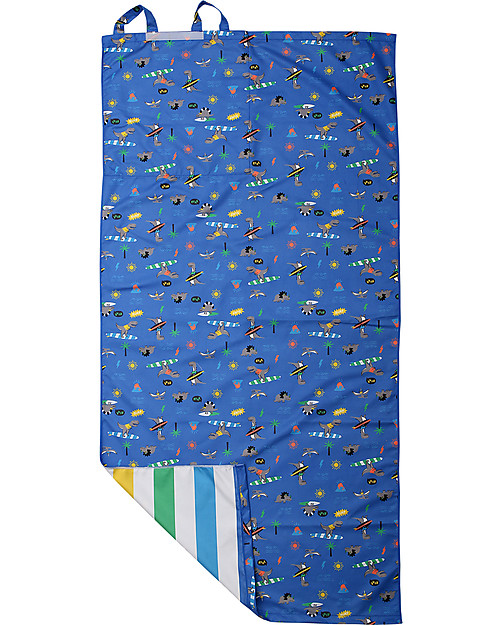 FlapJackKids Zainetto e Telo Mare 2 in 1 - Dinosauri Accappatoi e Asciugamani