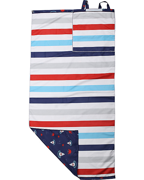 FlapJackKids Zainetto e Telo Mare 2 in 1 - Squalo/Granchio Accappatoi e Asciugamani