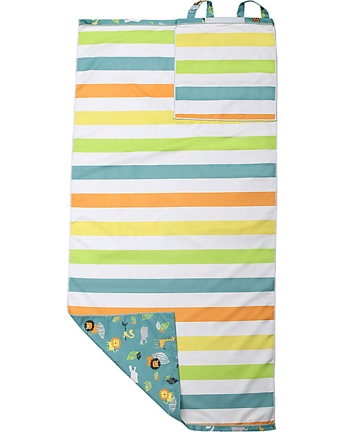 FlapJackKids Zainetto e Telo Mare 2 in 1 - Zoo Accappatoi e Asciugamani