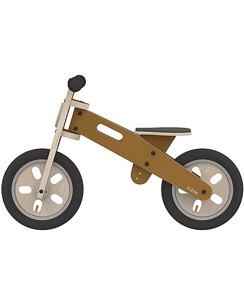 Flexa Bicicletta Senza Pedali in Legno - Giallo - da 3 Anni Biciclette senza Pedali