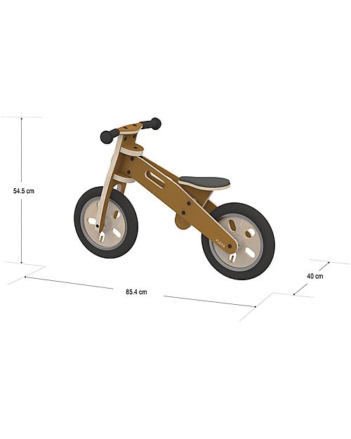 Flexa Bicicletta Senza Pedali in Legno - Giallo - da 3 Anni Biciclette senza Pedali
