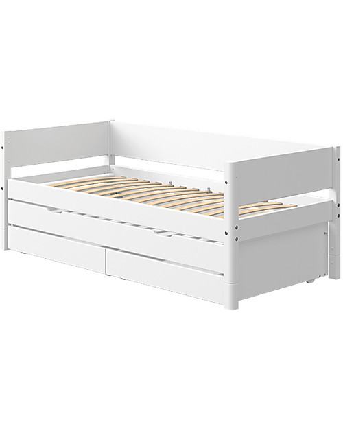 Flexa Letto Singolo con Letto a Scomparsa e Cassetti - 200x90 cm Letti Singoli