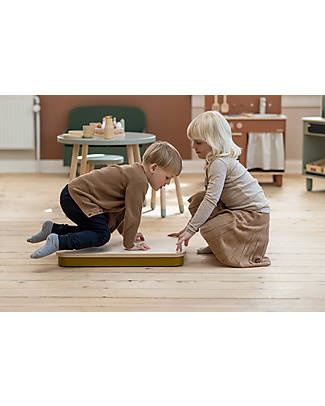 Flexa Tavola con Ruote Surfer per Bambini - Giallo - Ruota a 360° Giochi di Equilibrio_