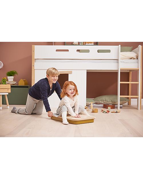 Flexa Tavola con Ruote Surfer per Bambini - Giallo - Ruota a 360° Giochi di Equilibrio_