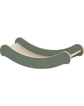 Flexa Tavola d'Equilibrio Mini in Legno - Verde - con Bordi Rialzati Giochi di Equilibrio_