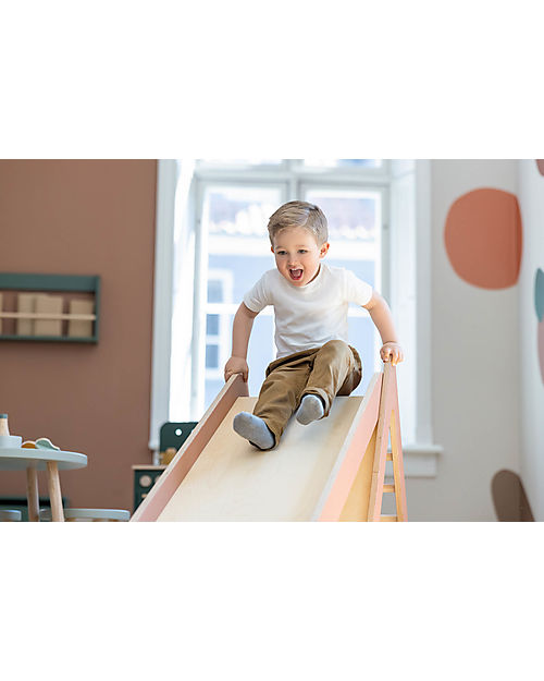 Flexa Torre Gioco in Legno - Rose - con Scala + Scivolo +  Parete di Arrampicata Giochi Montessoriani