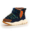 Flower Mountain Scarponcino Taro WP Junior - Teddy - Marrone/Blu Navy - Ecopelle Scarpe