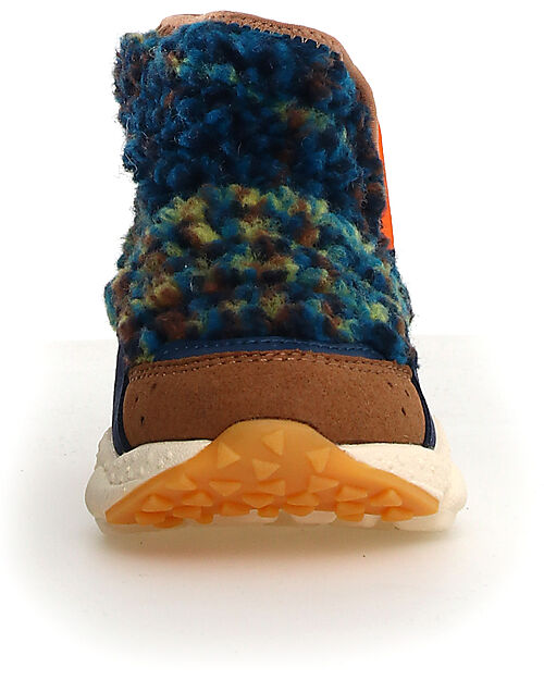 Flower Mountain Scarponcino Taro WP Junior - Teddy - Marrone/Blu Navy - Ecopelle Scarpe