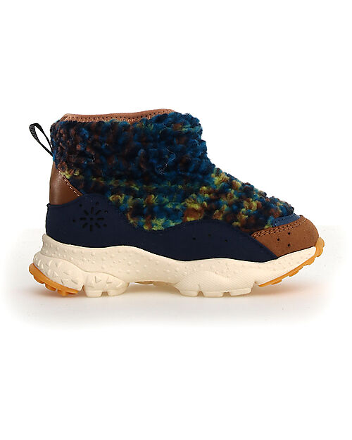 Flower Mountain Scarponcino Taro WP Junior - Teddy - Marrone/Blu Navy - Ecopelle Scarpe
