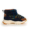 Flower Mountain Scarponcino Taro WP Junior - Teddy - Marrone/Blu Navy - Ecopelle Scarpe