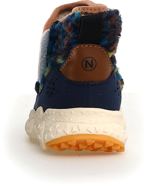 Flower Mountain Scarponcino Taro WP Junior - Teddy - Marrone/Blu Navy - Ecopelle Scarpe
