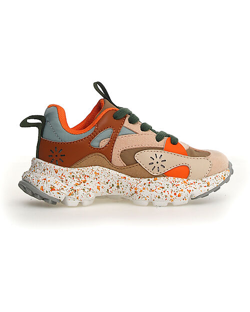 Flower Mountain Sneakers Saburo Junior - Fabbric Multi Pepper Sole - Sabbia/Tortora Scarpe