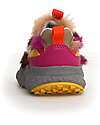 Flower Mountain Sneakers Yamano 3 Junior - Finto Pelo - Bordeaux/Marrone/Giallo - Ecopelle Sneakers