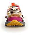Flower Mountain Sneakers Yamano 3 Junior - Finto Pelo - Bordeaux/Marrone/Giallo - Ecopelle Sneakers