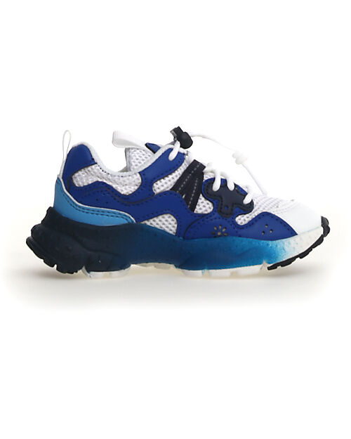 Flower Mountain Sneakers Yamano 3 Junior - Mesh Nuanced - Bianco/Cielo Azure - Ecopelle e Tessuto Tecnico Riciclato Scarpe