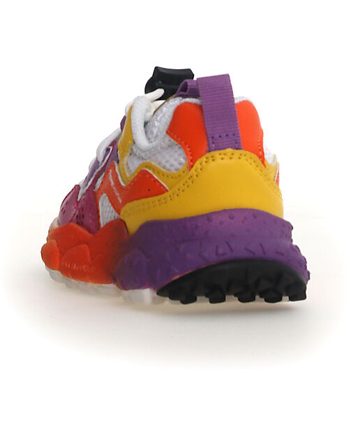 Flower Mountain Sneakers Yamano 3 Junior - Mesh Nuanced - Bianco/Rosso/Arancione/Giallo - Ecopelle e Tessuto Tecnico Riciclato Scarpe