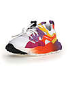 Flower Mountain Sneakers Yamano 3 Junior - Mesh Nuanced - Bianco/Rosso/Arancione/Giallo - Ecopelle e Tessuto Tecnico Riciclato Scarpe