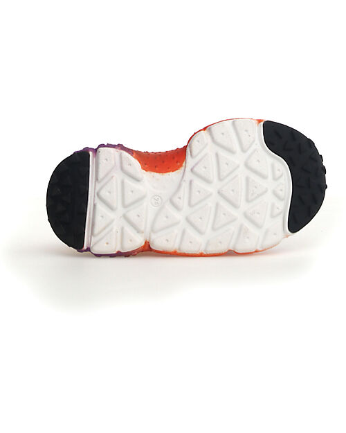 Flower Mountain Sneakers Yamano 3 Junior - Mesh Nuanced - Bianco/Rosso/Arancione/Giallo - Ecopelle e Tessuto Tecnico Riciclato Scarpe
