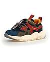 Flower Mountain Sneakers Yamano 3 Junior - Nylon - Blu Navy/Talpa - Ecopelle Sneakers