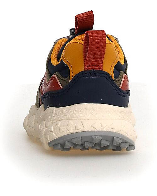 Flower Mountain Sneakers Yamano 3 Junior - Nylon - Blu Navy/Talpa - Ecopelle Sneakers